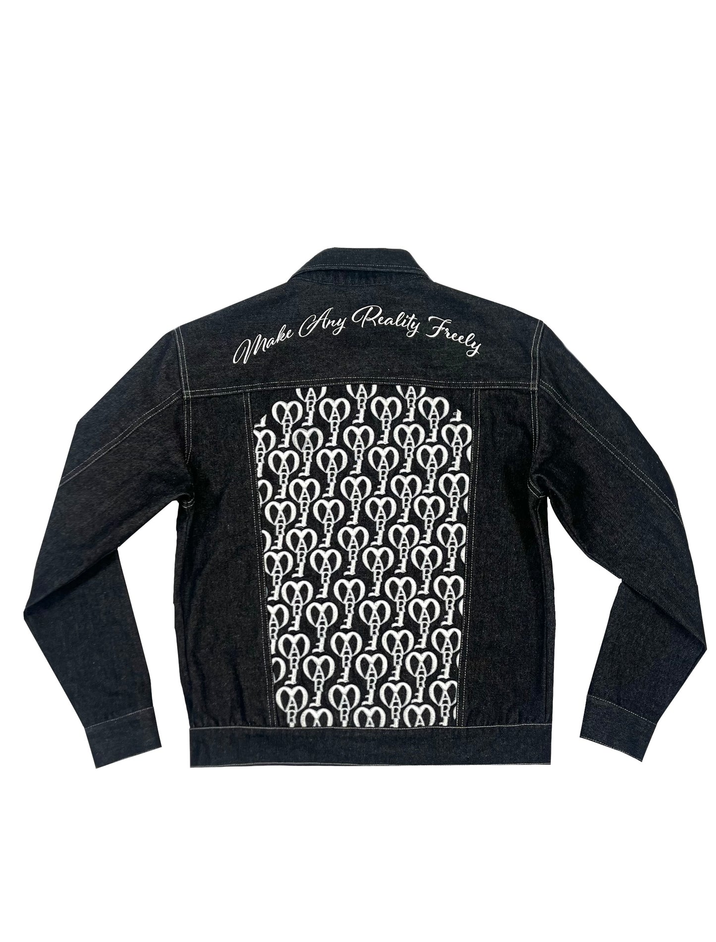 Embroidered Denim Jacket (Black)