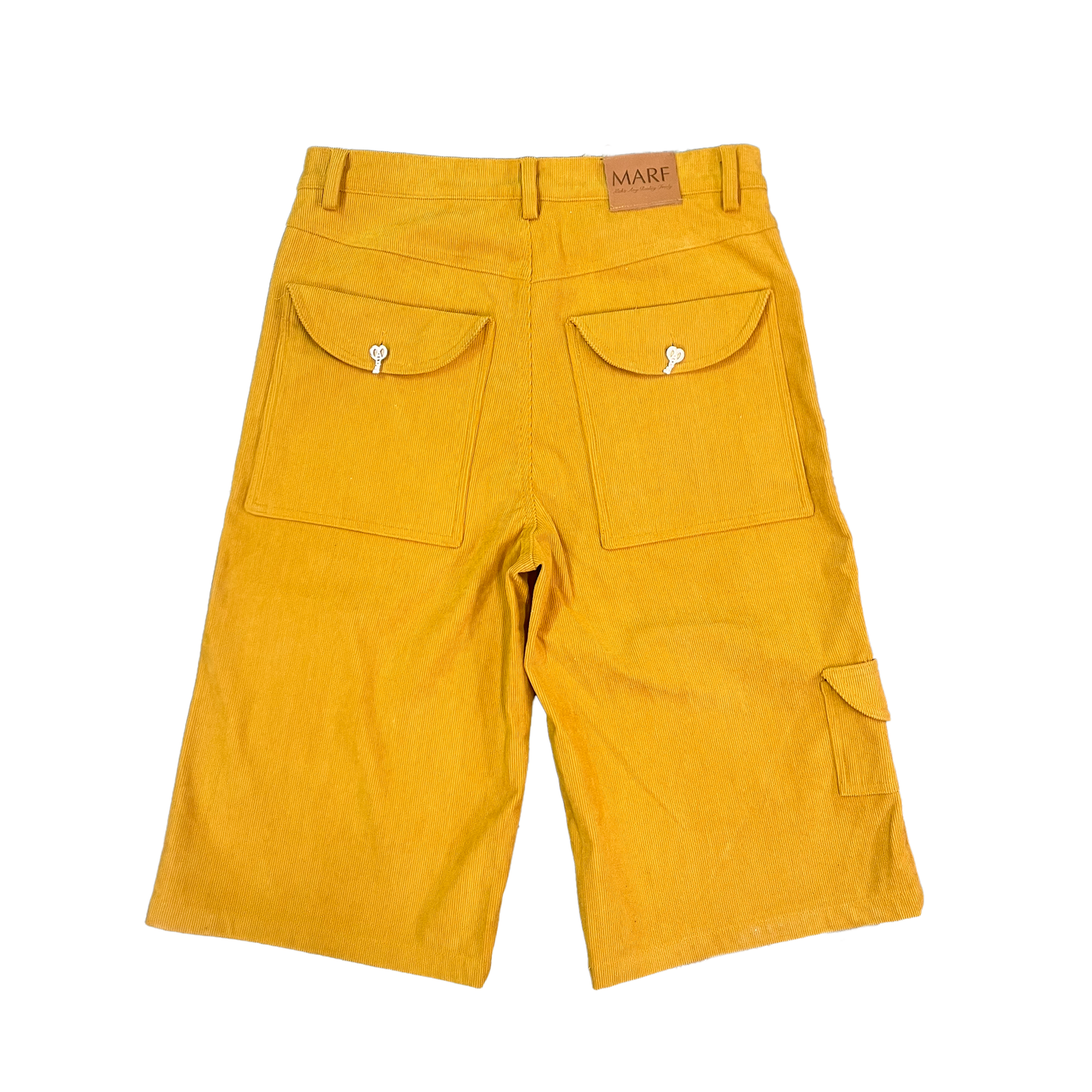 Corduroy Capri Shorts (Yellow)